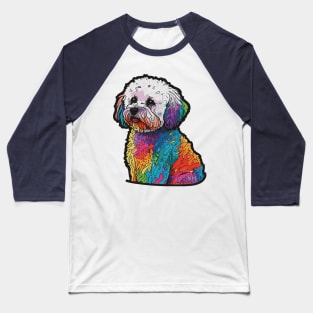 Bichon Frise Dog Art Baseball T-Shirt